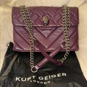 Kurt Geiger Kensington Leather Bag with Chain Strap